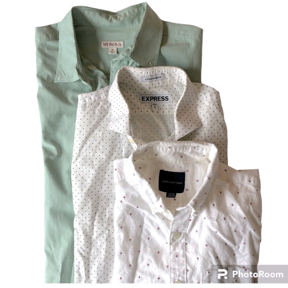 Bundle of mens button down shirts size medium
